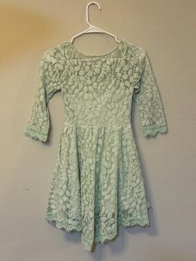 Free People Mint Green Lace Dress